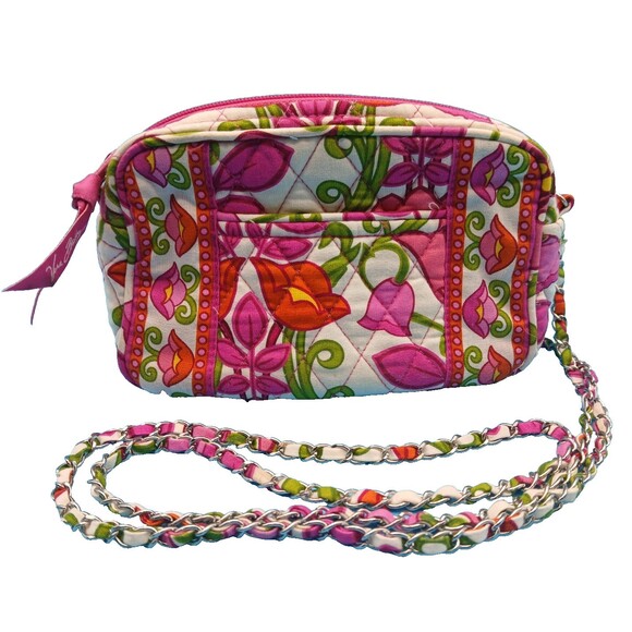 Vera Bradley Handbags - Vera Bradley Crossbody With Braided Chain Strap Retired Pattern "Clementine" 8x5